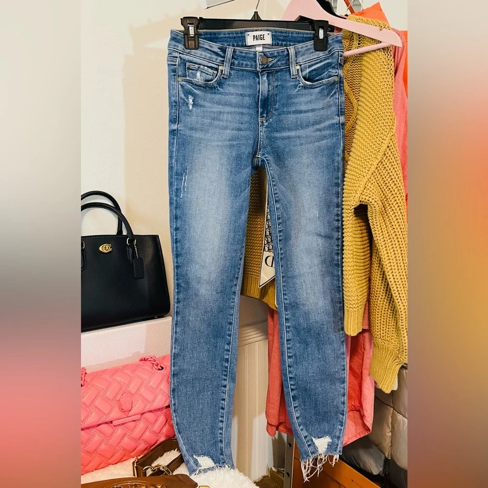 PAIGE Women's Blue ankle Jeans size 26 - Picture 2 of 8